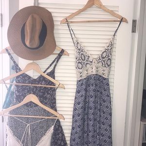 Double Zero crochet tie back maxi dress